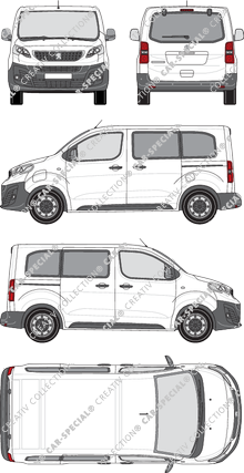 Peugeot e-Expert, camionnette, compact, Rear Flap, 2 Sliding Doors (2020)
