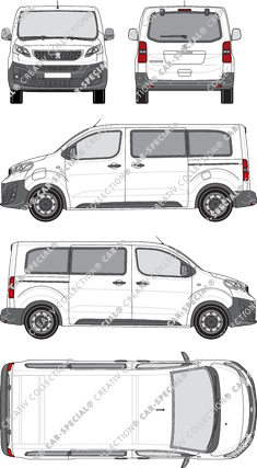 Peugeot e-Expert, camionnette, Standard, Rear Flap, 2 Sliding Doors (2020)