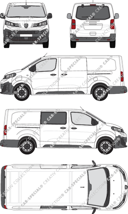 Peugeot e-Expert, Kastenwagen, L3 lang, Heck verglast, Rear Flap, 2 Sliding Doors (2024)