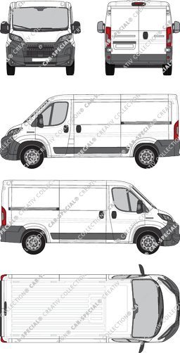 Peugeot Boxer, furgone, L2H1, Rear Wing Doors, 2 Sliding Doors (2024)