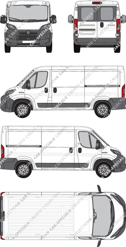 Peugeot Boxer, Kastenwagen, L2H1, Heck verglast, Rear Wing Doors, 2 Sliding Doors (2024)