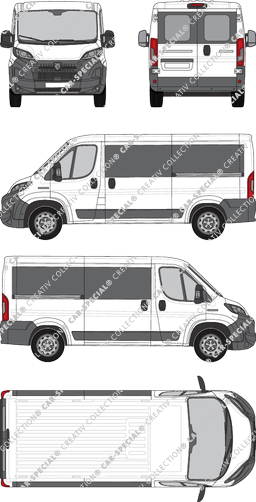 Peugeot Boxer, Kleinbus, L2H1, Rear Wing Doors, 2 Sliding Doors (2024)