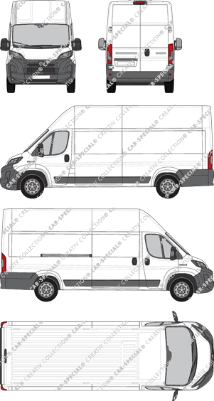 Peugeot Boxer, van/transporter, L4H3, Rear Wing Doors, 1 Sliding Door (2024)
