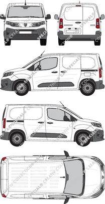 Peugeot Partner, van/transporter, Rear Wing Doors, 2 Sliding Doors (2024)