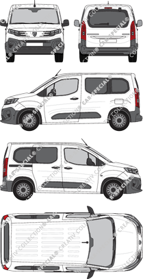 Peugeot Partner, Hochdachkombi, Rear Flap, 1 Sliding Door (2024)