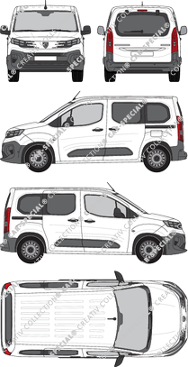Peugeot Partner, van/transporter, Rear Flap, 2 Sliding Doors (2024)