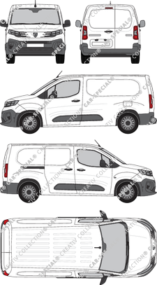 Peugeot Partner, furgone, Rear Wing Doors, 1 Sliding Door (2024)