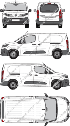 Peugeot Partner, furgone, vitre arrière, Rear Flap, 2 Sliding Doors (2024)