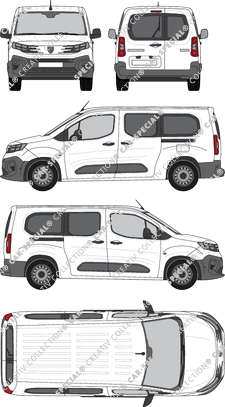 Peugeot Partner, van/transporter, Rear Wing Doors, 2 Sliding Doors (2024)