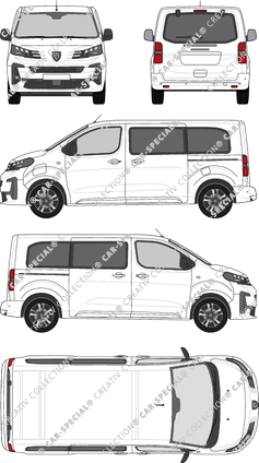 Peugeot e-Traveller, microbús, L2 Standard, Rear Flap, 2 Sliding Doors (2024)