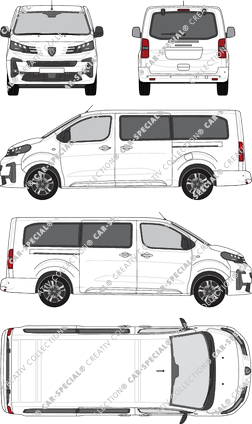 Peugeot Traveller, microbús, L3 lang, Rear Flap, 2 Sliding Doors (2024)