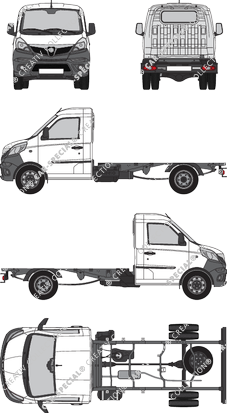 Piaggio Porter NP6 Chassis for superstructures, current (since 2021) (Piag_015)