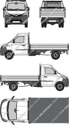 Piaggio Porter NP6 llantas duales, Zwillingsbereifung, camión basculador (2021)