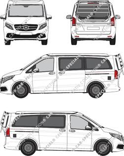Pössl Vanstar Mercedes-Benz V-Klasse, Camper, Rear Flap, 2 Sliding Doors (2019)