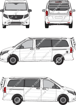 Pössl Vanstar Mercedes-Benz Vito, Camper, Rear Flap, 2 Sliding Doors (2014)