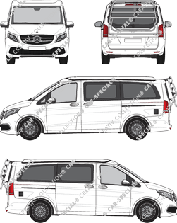 Pössl Campstar Mercedes-Benz Vito, Camper, Rear Flap, 2 Sliding Doors (2014)