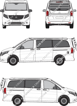 Pössl Campstar Mercedes-Benz V-Klasse, Camper, Rear Flap, 2 Sliding Doors (2019)