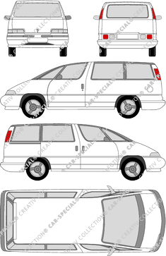 Pontiac TransSport, personenvervoer, 5 Doors (1990)