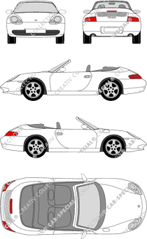 Porsche 911 Carrera, Carrera, 996, Convertible, 2 Doors (1996)