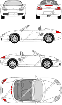 Porsche Boxster Descapotable, 1996–2004 (Pors_004)