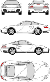 Porsche 911 Turbo, Turbo, 996, Coupé, 2 Doors (2000)