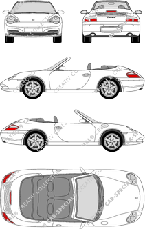 Porsche 911 Carrera, Carrera, 996, cabriolet, 2 Doors (2001)