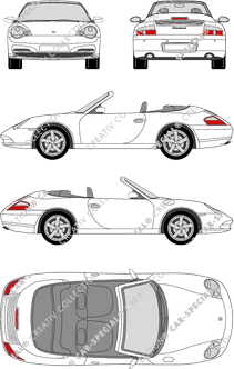 Porsche 911 Carrera, Carrera, 996, Cabriolet, 2 Doors (2001)