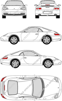 Porsche 911 Carrera Hard-Top, Carrera, 996, Hard-Top, Descapotable, 2 Doors (2001)