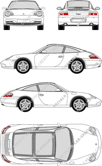 Porsche 911 Targa, Targa, 996, Coupé, 2 Doors (2001)