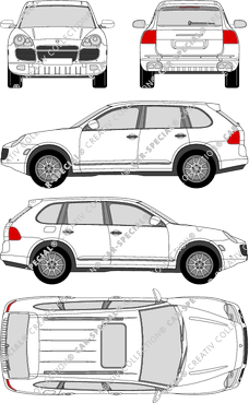 Porsche Cayenne combi, 2002–2007 (Pors_014)