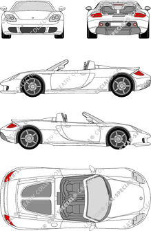 Porsche Carrera GT, GT, Roadster, 2 Doors (2004)