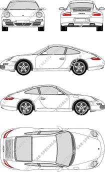 Porsche 911 Carrera, Carrera, 997, Coupé, 2 Doors (2004)