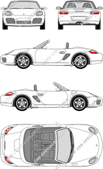 Porsche Boxster Descapotable, 2005–2009 (Pors_019)