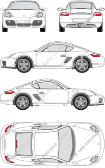 Porsche Cayman S, S, 956, Kombicoupé, 3 Doors (2005)