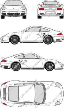 Porsche 911 Turbo, Turbo, 997, Coupé, 2 Doors (2006)