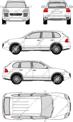 Porsche Cayenne station wagon, 2007–2010 (Pors_023)