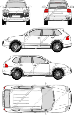 Porsche Cayenne Turbo, Turbo, Kombi, 5 Doors (2007)