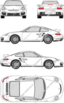 Porsche 911 GT2, GT2, 997, Coupé, 2 Doors (2008)