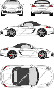 Porsche Boxster Descapotable, 2012–2016 (Pors_037)