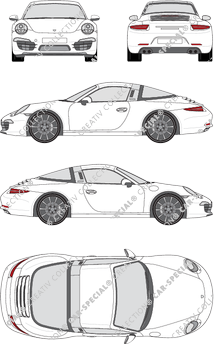 Porsche 911 Targa S, Targa S, 991, Coupé, 2 Doors (2014)