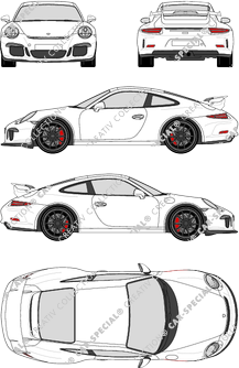 Porsche 911 Coupé, 2014–2017 (Pors_045)