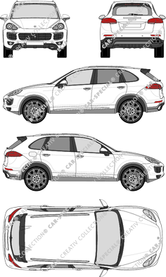 Porsche Cayenne station wagon, 2014–2017 (Pors_046)