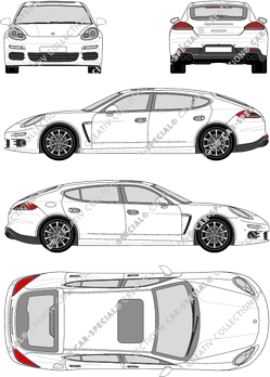 Porsche Panamera 4S Executive, Kombilimousine, lang, 5 Doors (2014)