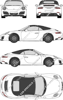 Porsche 911 Carrera, Carrera, 991, cabriolet, 2 Doors (2015)