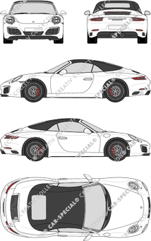 Porsche 911 Cabriolet, actuel (depuis 2015) (Pors_058)