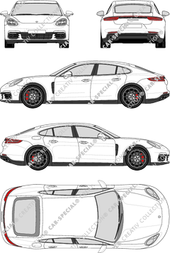 Porsche Panamera 4S, Hayon, 5 Doors (2017)
