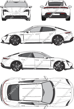 Porsche Taycan limusina, actual (desde 2019) (Pors_072)