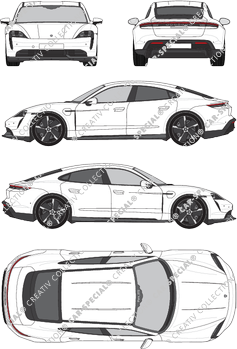 Porsche Taycan, actueel (sinds 2019) (Pors_072)