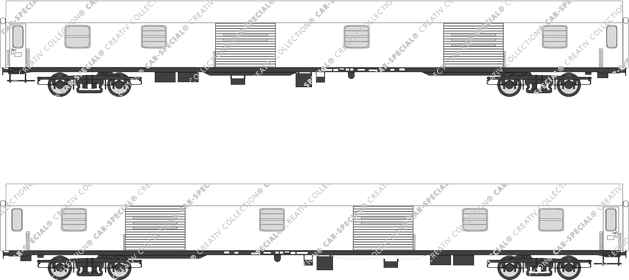 Schienenpersonenverkehr Touristikgepäckwagen Typ Dmsdz 859.1