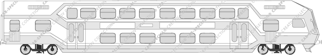 Schienenpersonenverkehr Doppelstock Steuerwagen Typ DBbzf